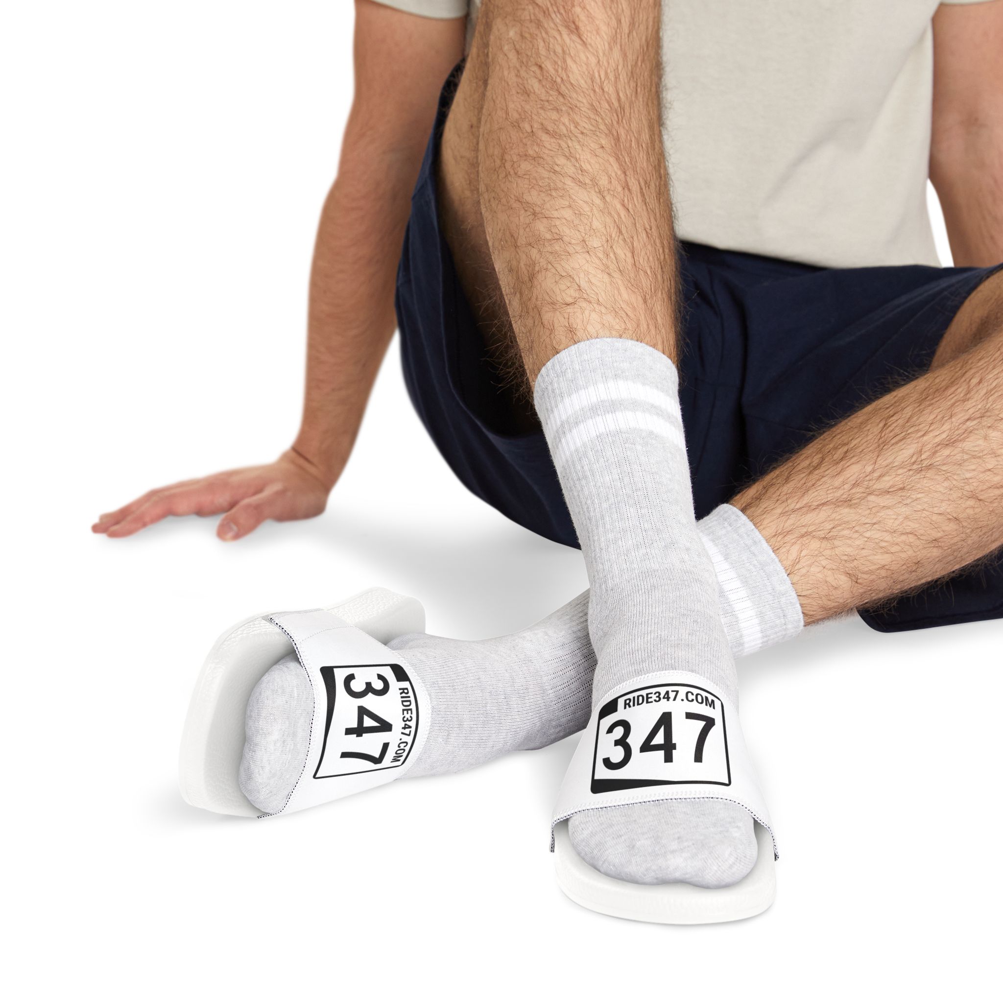 Men's Sandals — White RIDE 347 Slides