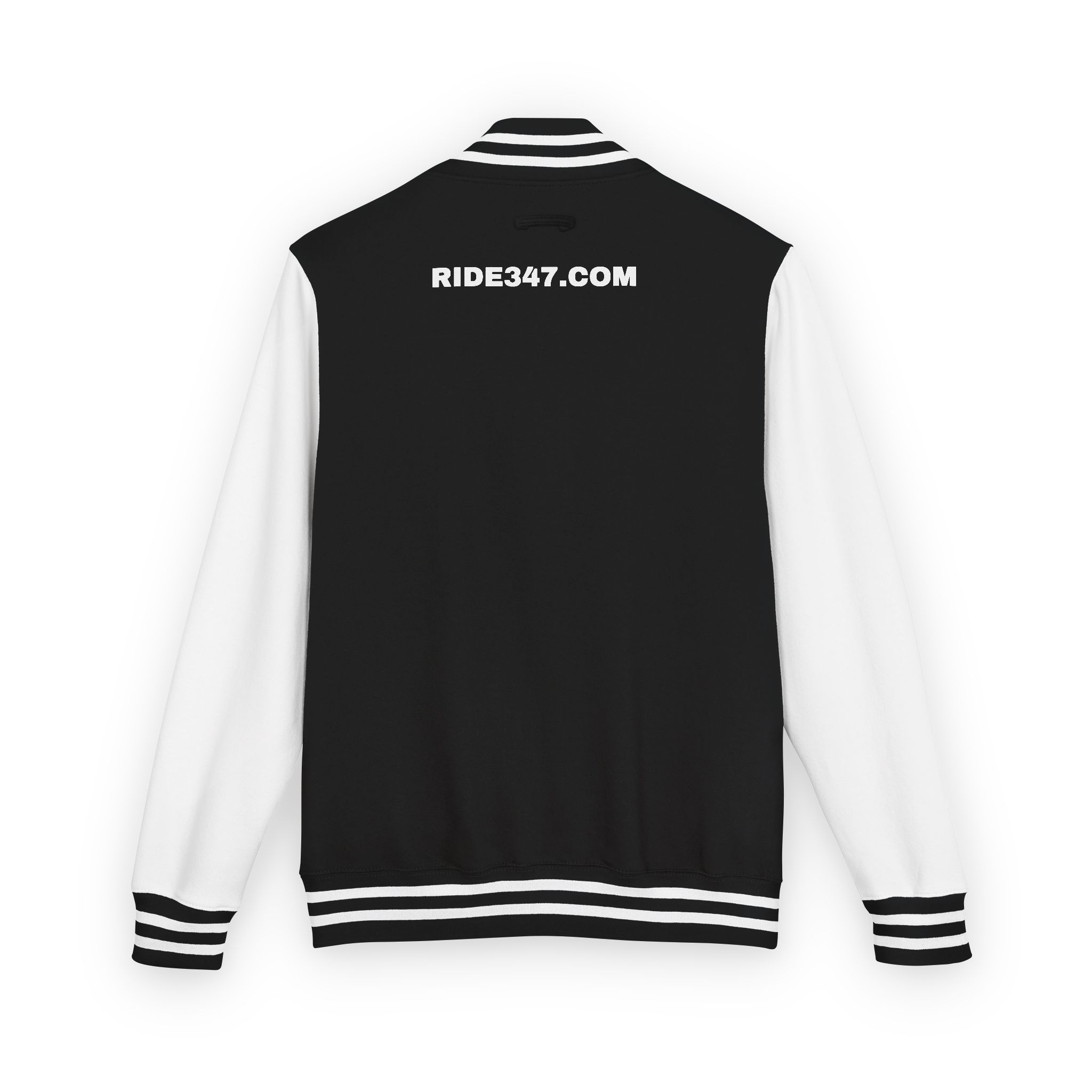 Letterman Jacket β 'RIDE347 ' Black & White Varsity Jacket - Image 2