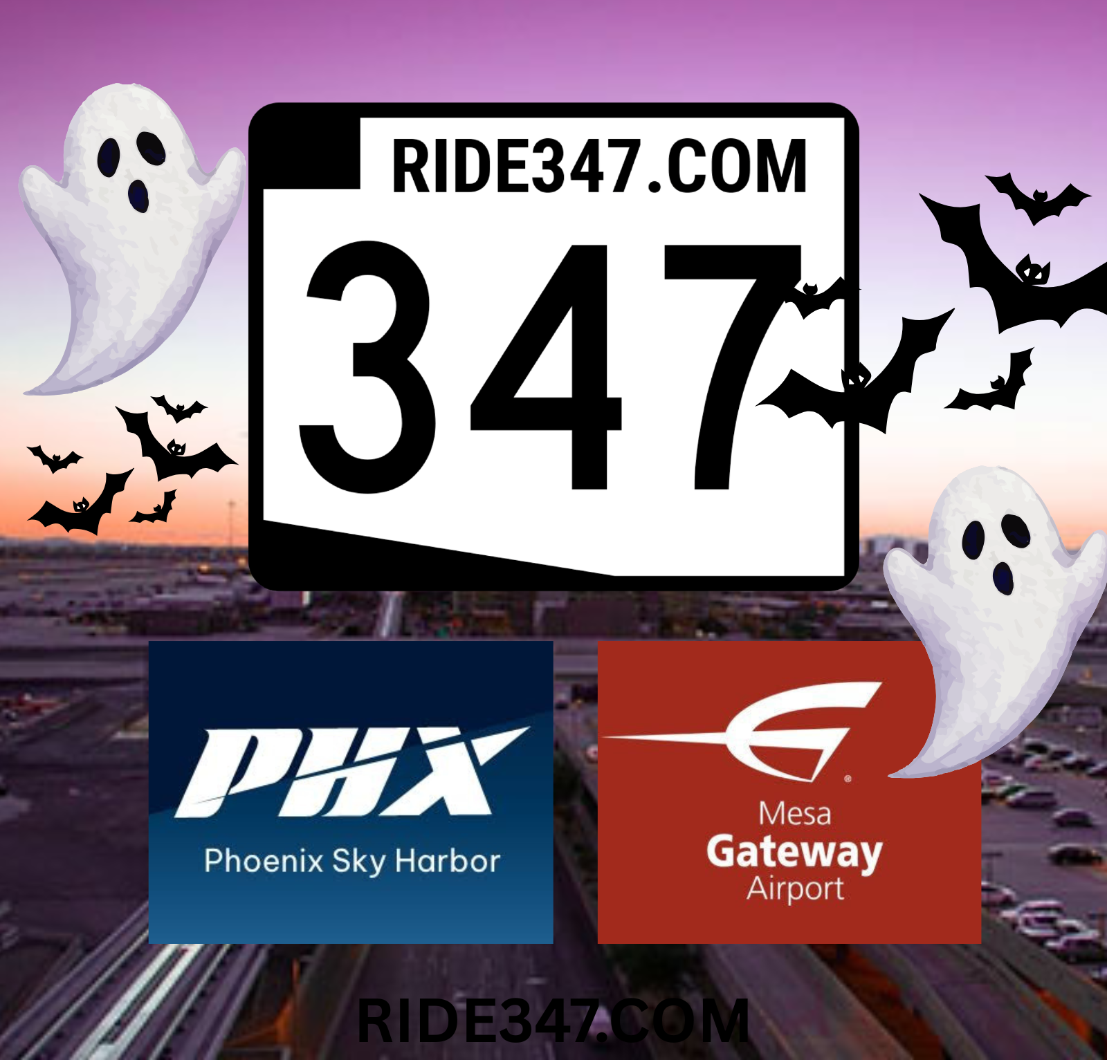 RIDE347 Maricopa Airport Shuttle logo